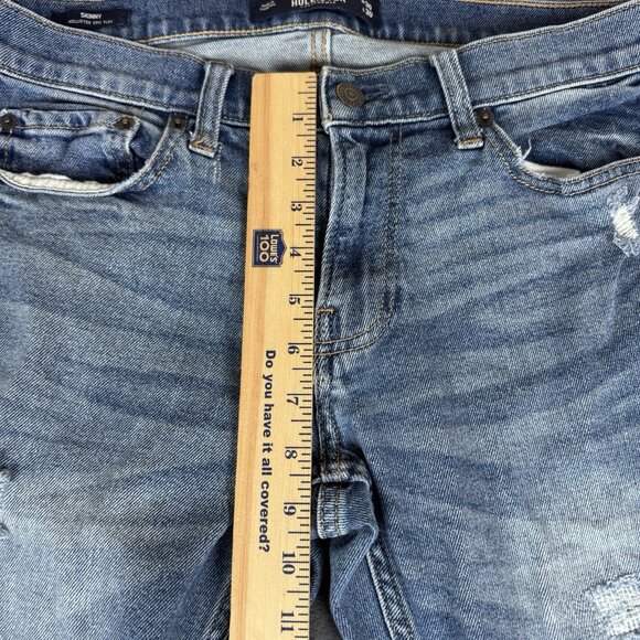 Hollister Epic Flex Jeans Mens Sz 30x30 Skinny Distressed Blue Denim Y2K Preppy - Picture 4 of 11